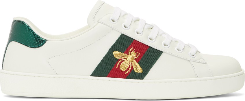 Gucci White Bee New Ace Sneakers