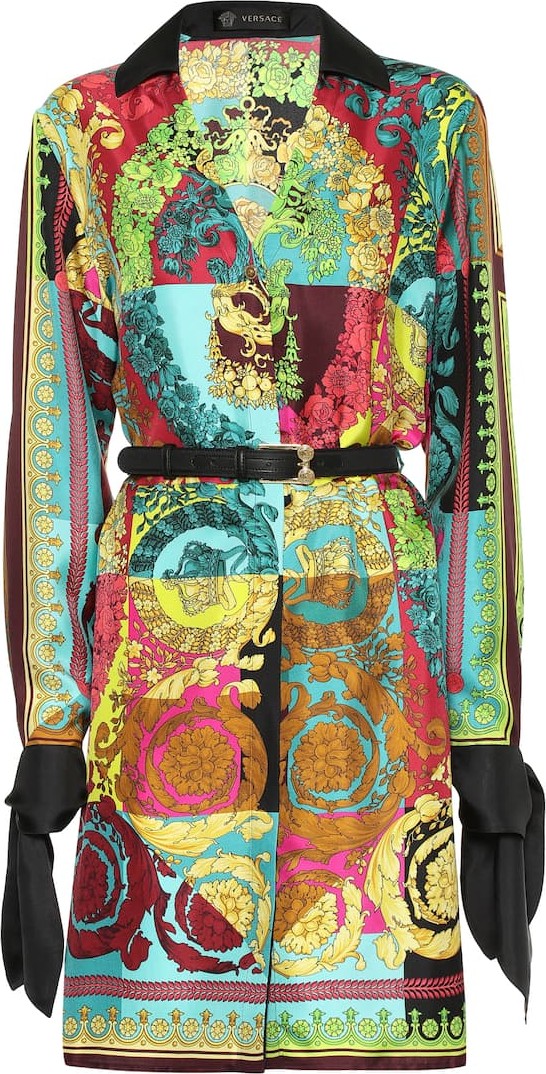 Versace Printed silk dress