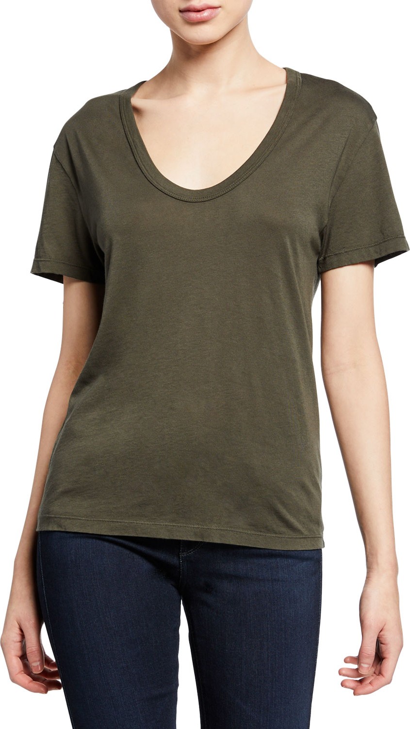 AG Jeans Henson Scoop-Neck Short-Sleeve Tee
