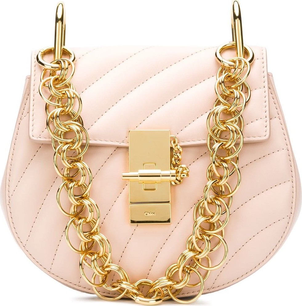 Chloe pink quilted drew bijou bag