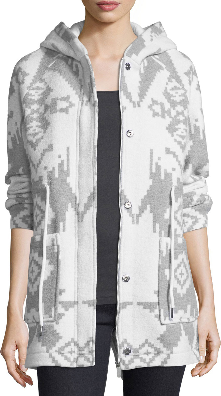 Woolrich Felted Wool Button-Front Knit Jacket