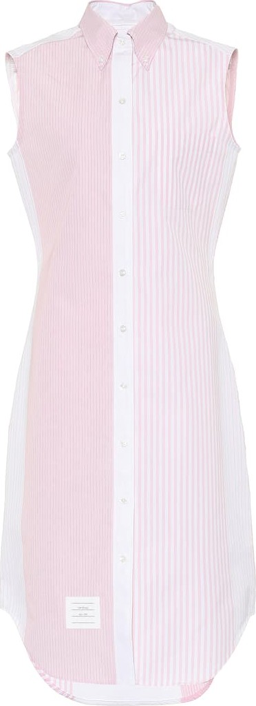 Thom Browne Striped cotton shirt dress