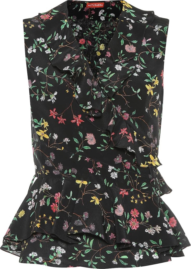 Altuzarra Depeche floral silk top