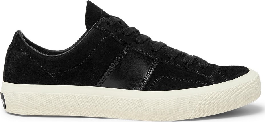 TOM FORD Cambridge Leather-Trimmed Suede Sneakers