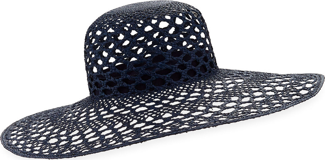 Inverni Iris Perforated Straw Sun Hat, Size 57