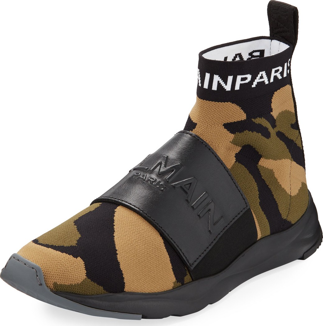 Balmain Men's Cameron Running Sock Sneakers