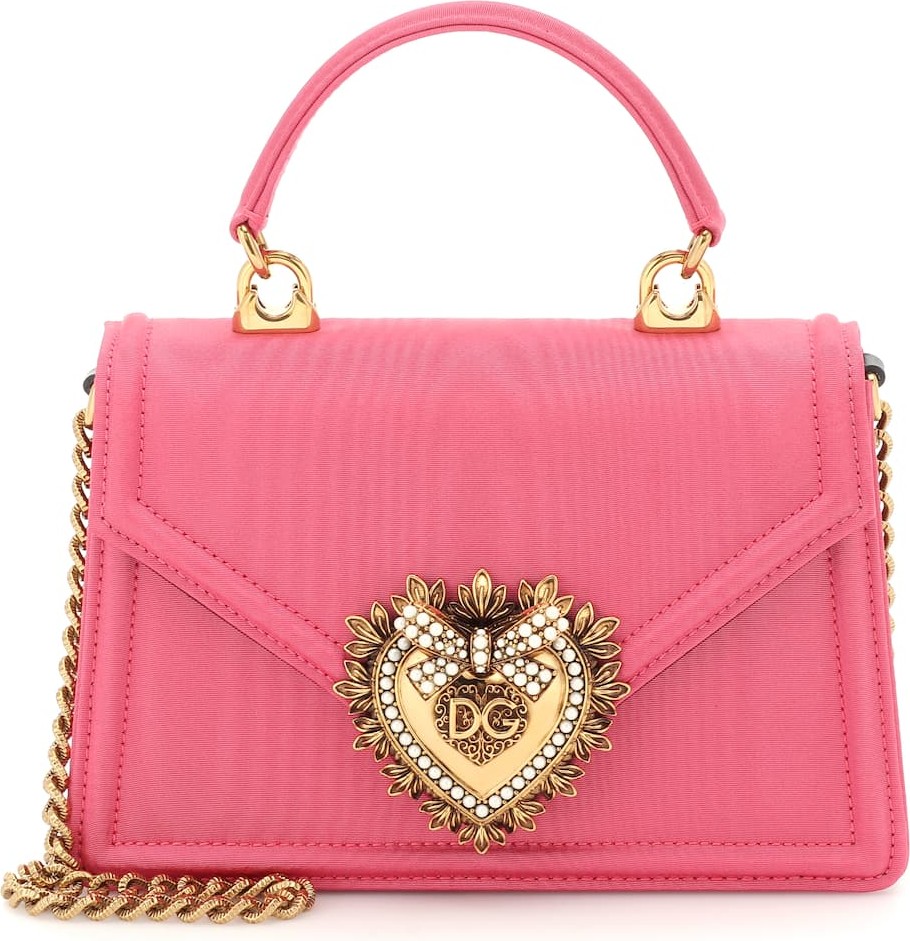 Dolce & Gabbana Devotion Small moire shoulder bag