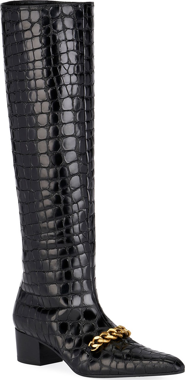 TOM FORD Super Embossed Crocodile Boots