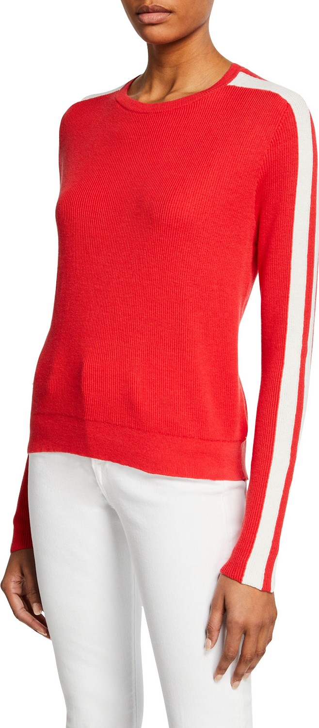 Generation Love Nicola Side-Stripe Crewneck Long-Sleeve Top