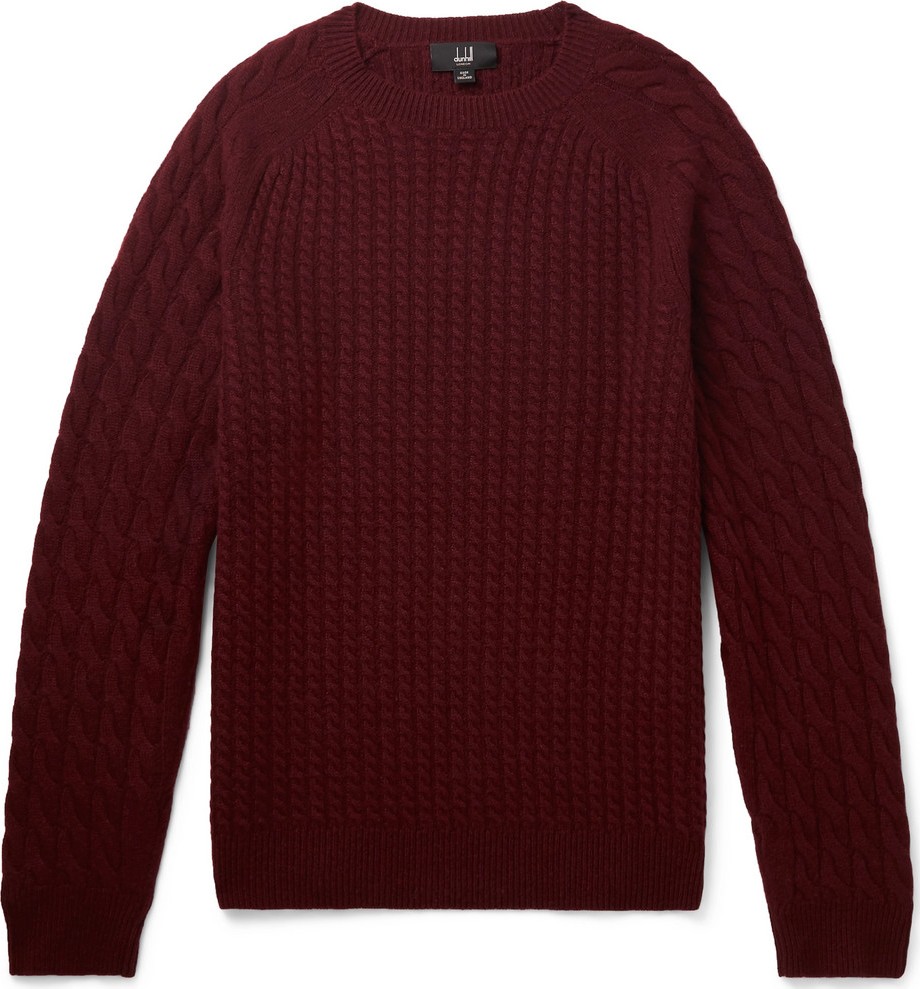 Dunhill Cable-Knit Cashmere Sweater
