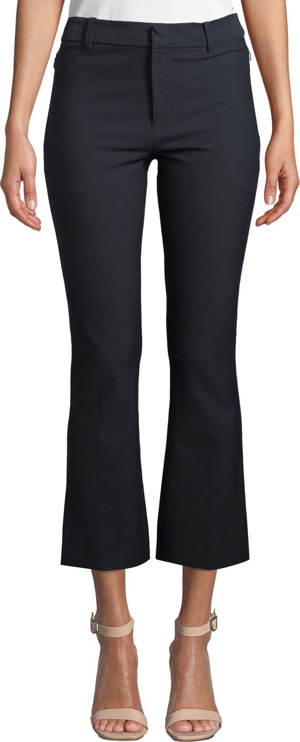 Derek Lam 10 Crosby Cropped High-Rise Flare-Leg Trousers