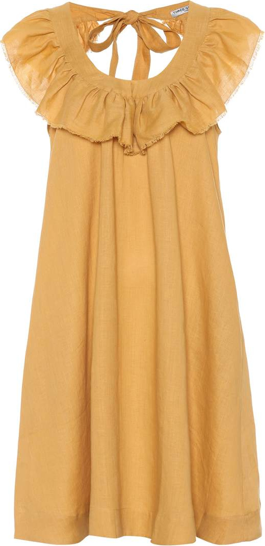 Three Graces London Faye linen minidress