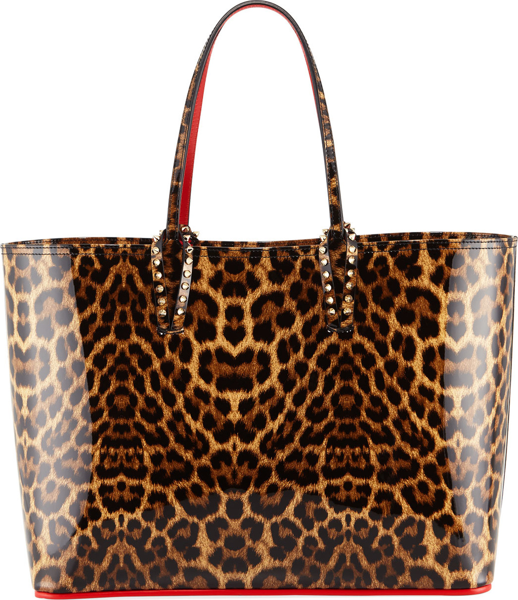 Christian Louboutin Cabata Patent Leopard Tote Bag