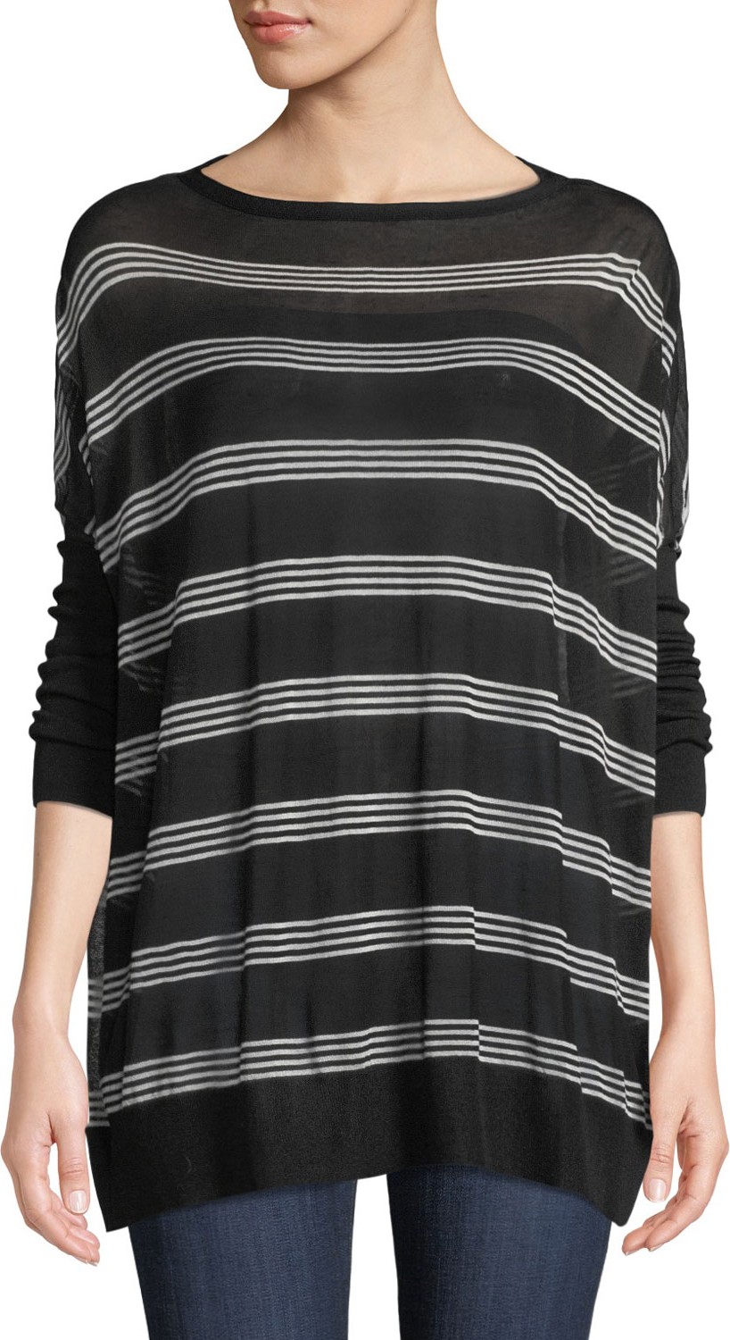 Lafayette 148 New York Oversized Voile Pullover Sweater