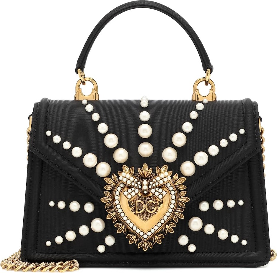 Dolce & Gabbana Devotion Small moiré shoulder bag