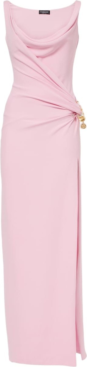 Versace - Draped silk cady gown