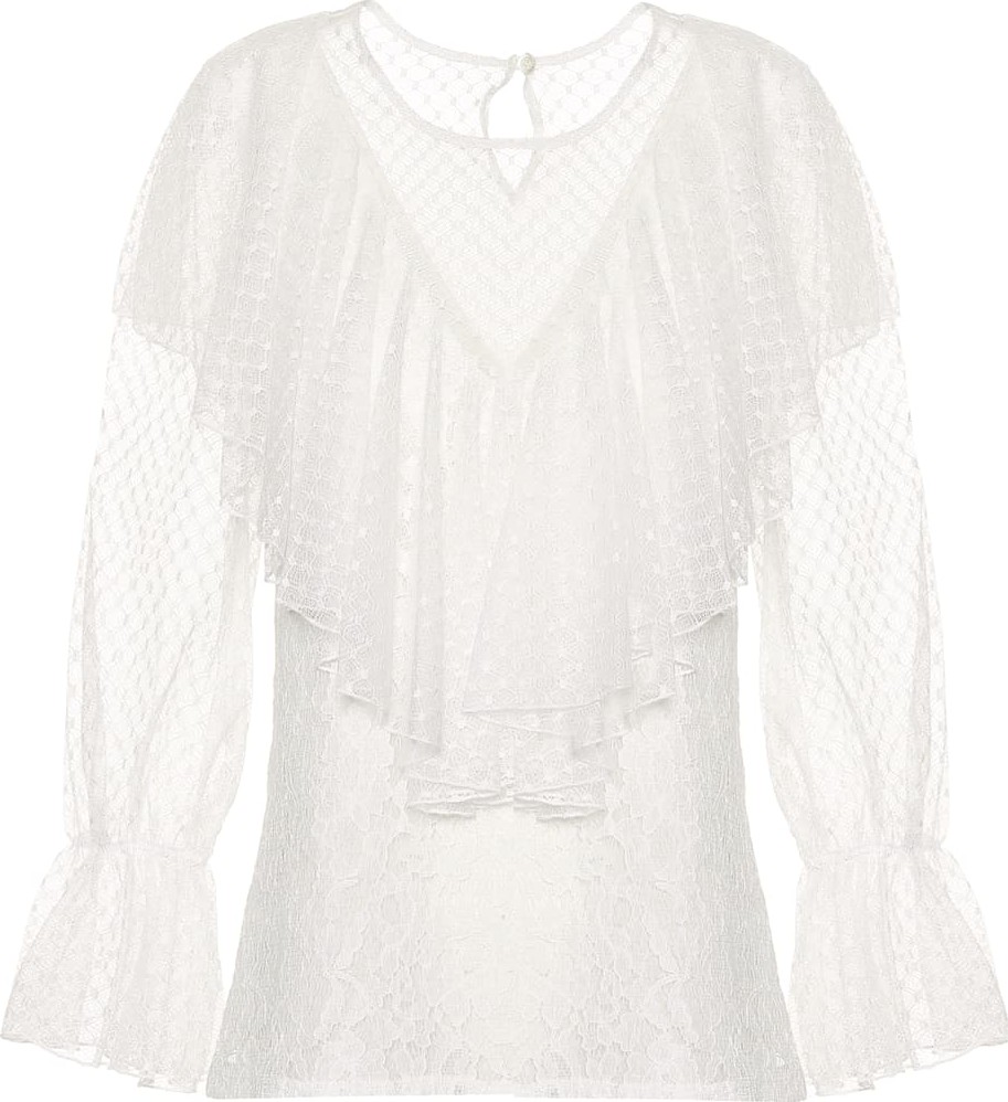 See By Chloé Layered lace and cotton top