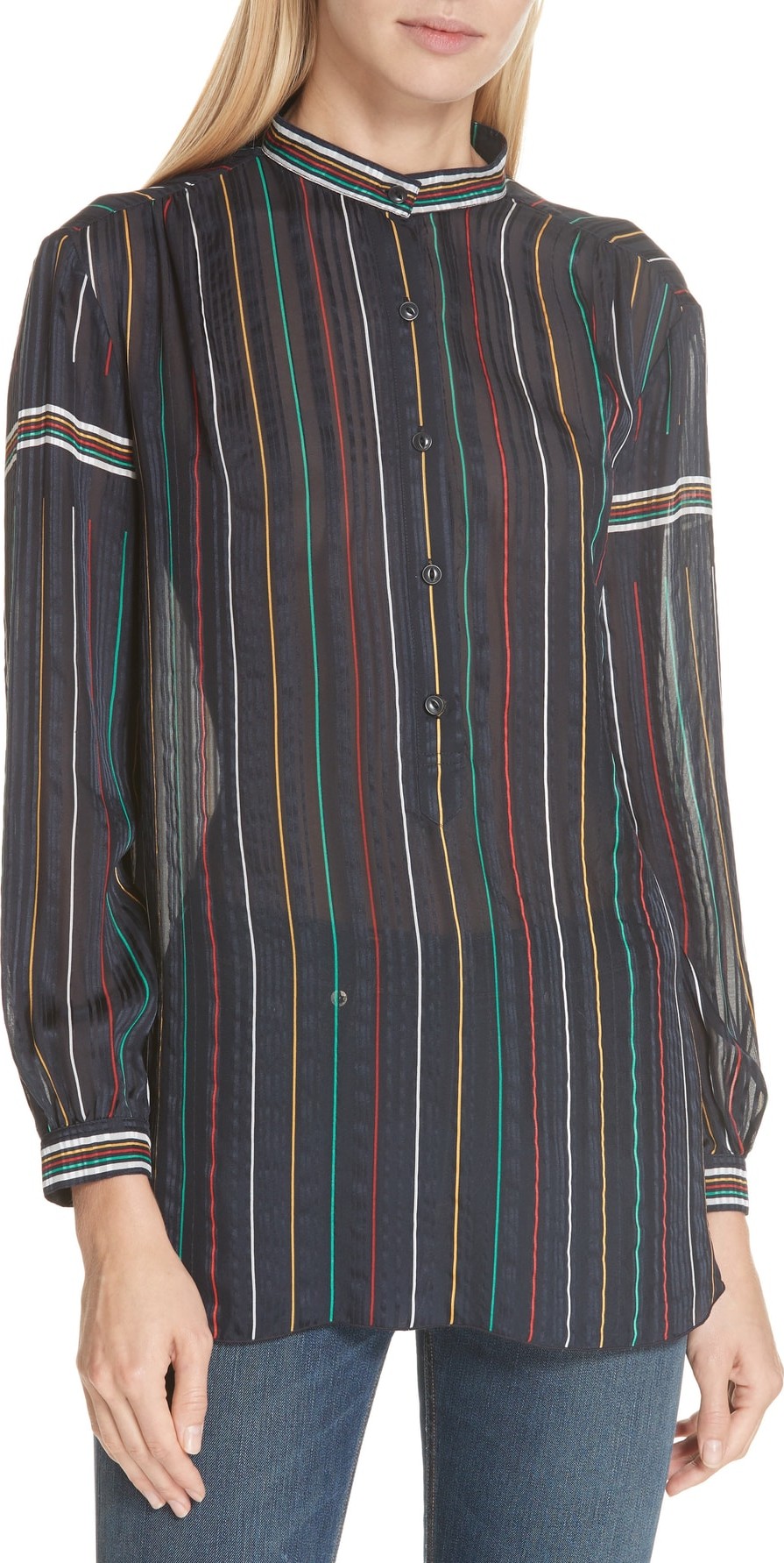Rag & Bone Austin Stripe Silk Shirt