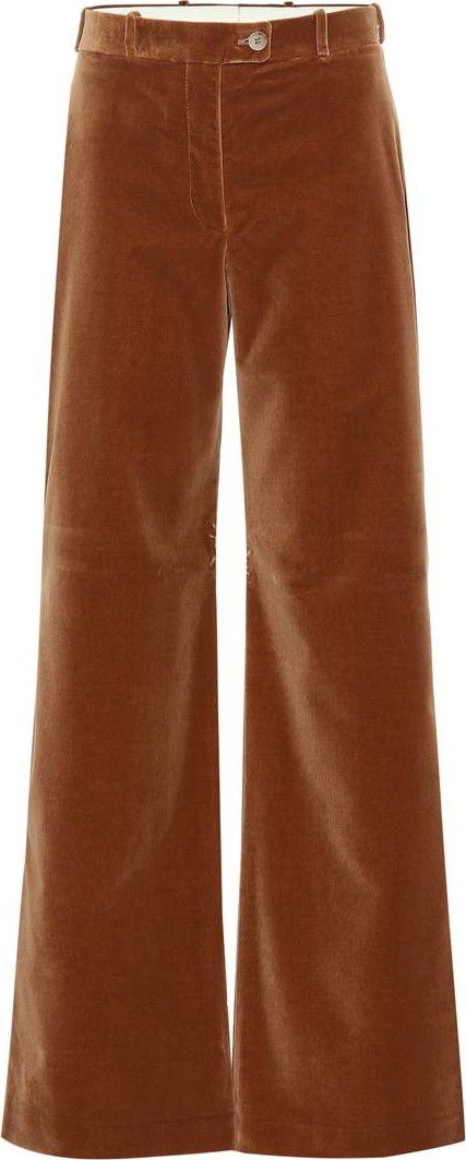 Acne Studios High-rise flared velvet pants