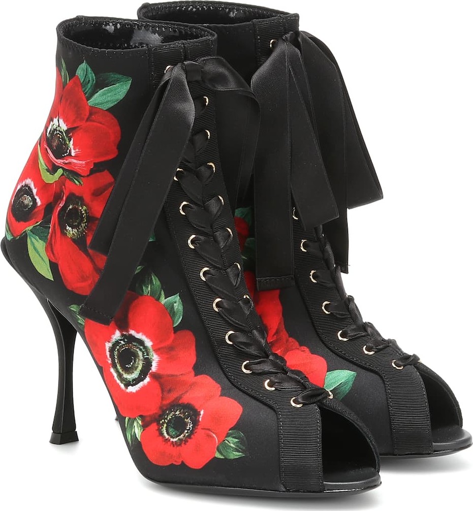 Dolce & Gabbana Bette floral ankle boots