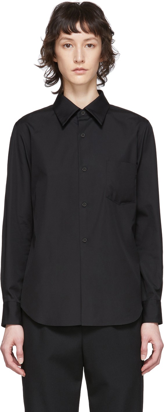 Comme Des Garcons Black Exaggerated Back Pleat Shirt