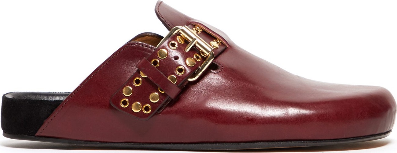 Isabel Marant Mirvin studded backless leather clogs