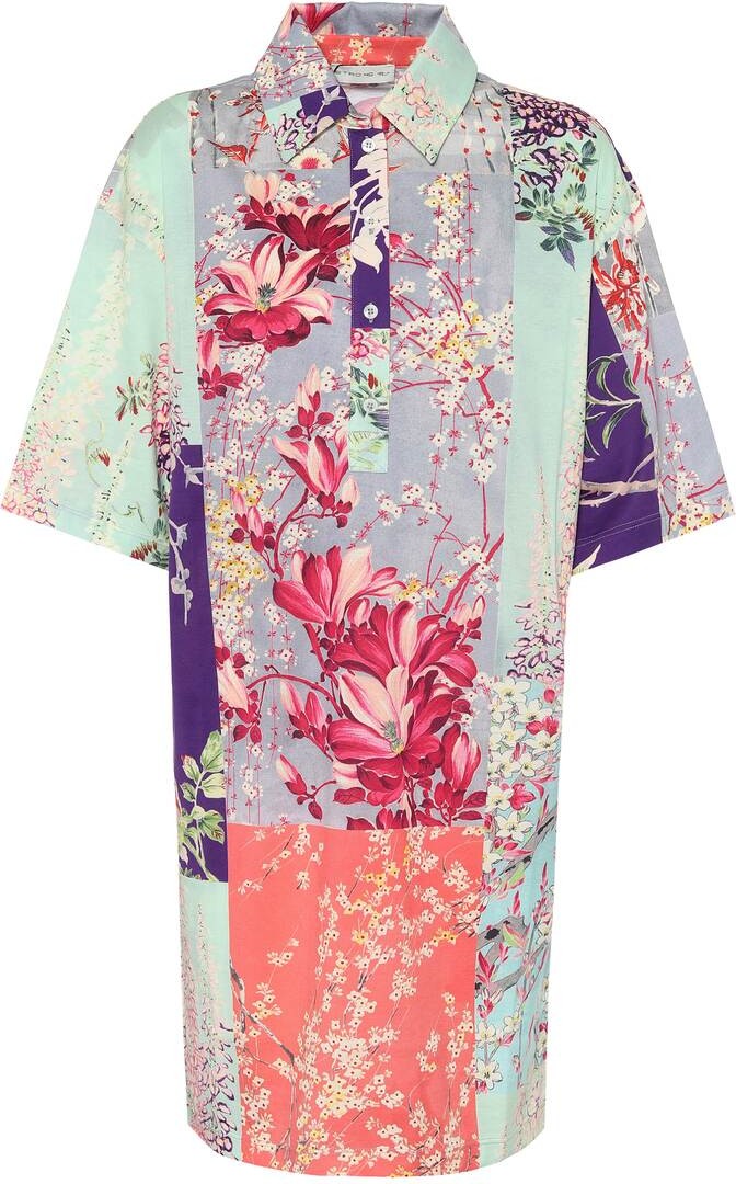 Etro Floral cotton shirt dress