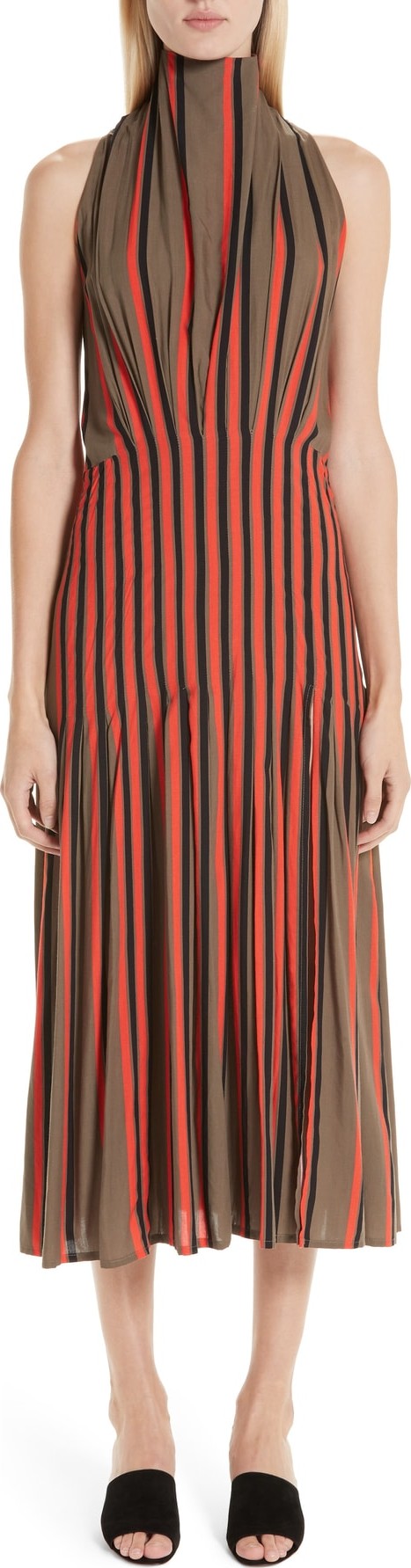 Beaufille Stripe High Neck Dress