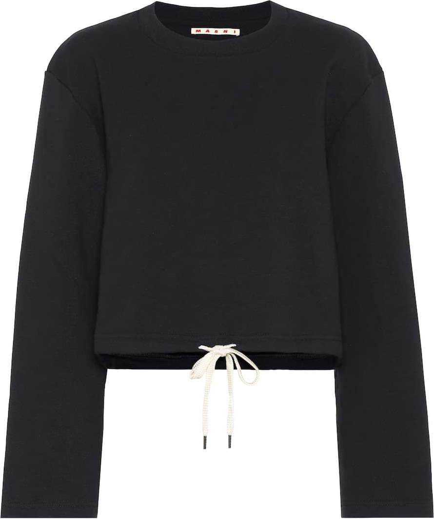 Marni Cropped cotton sweatshirt