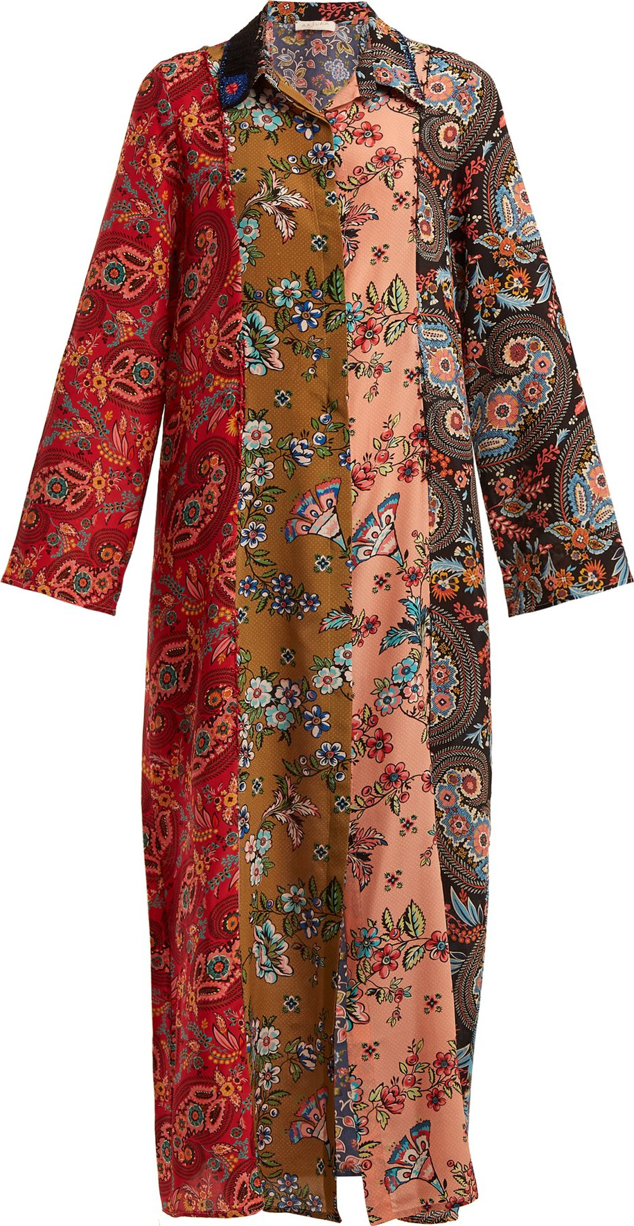 Anjuna Augustina panelled silk-crepe dress