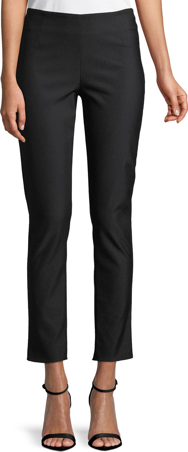 Lela Rose Catherine Slim-Leg Ankle Pants