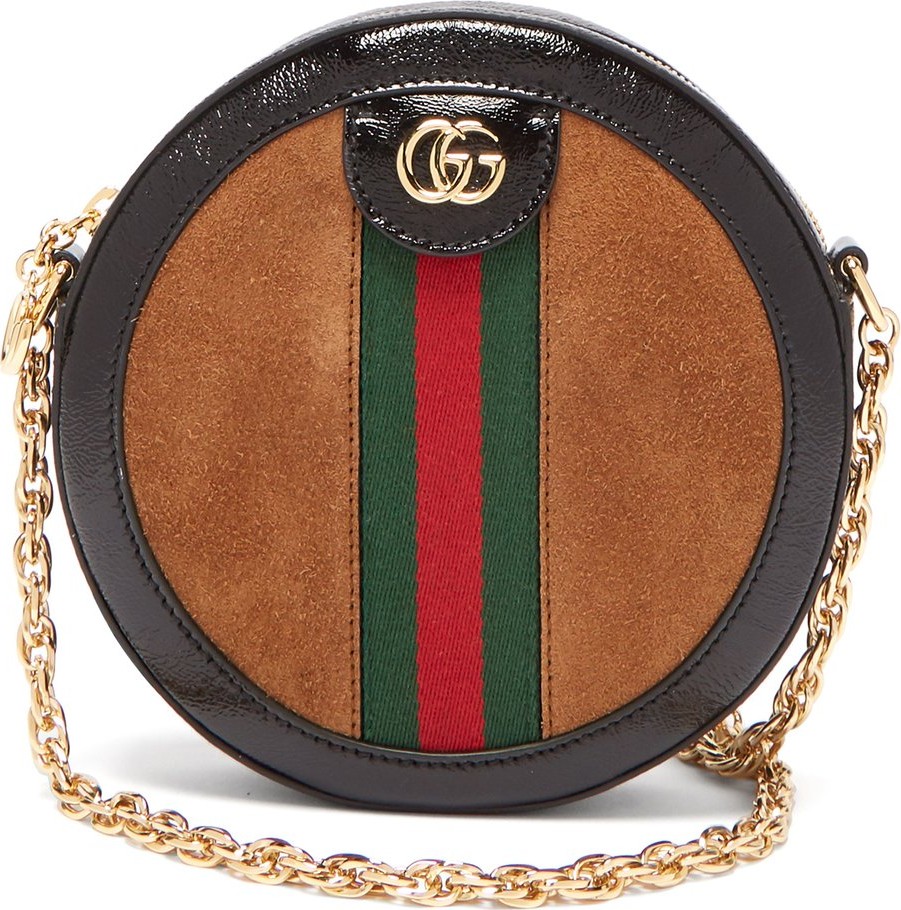 Gucci Ophidia GG leather and suede cross-body bag