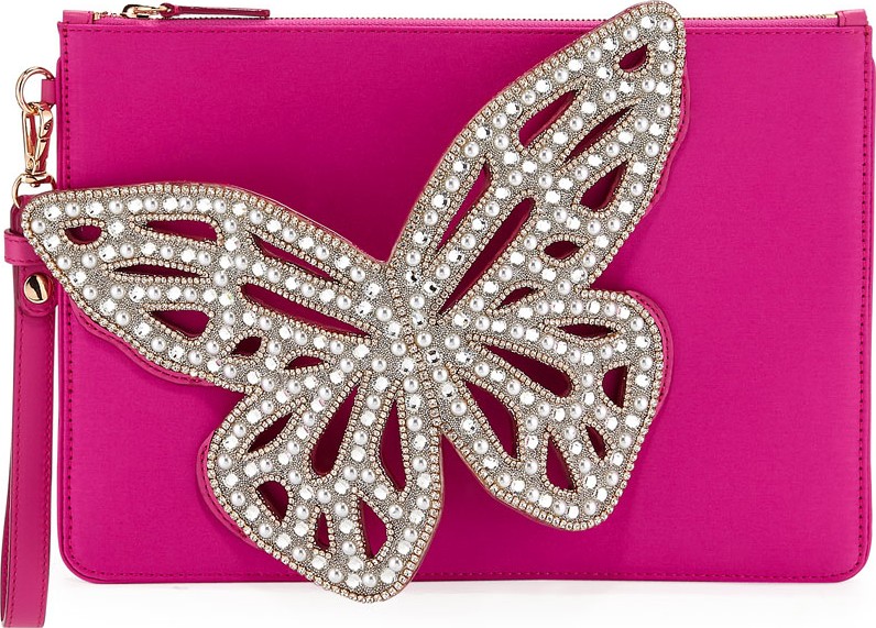 Sophia Webster Flossy Butterfly Pochette Clutch Bag