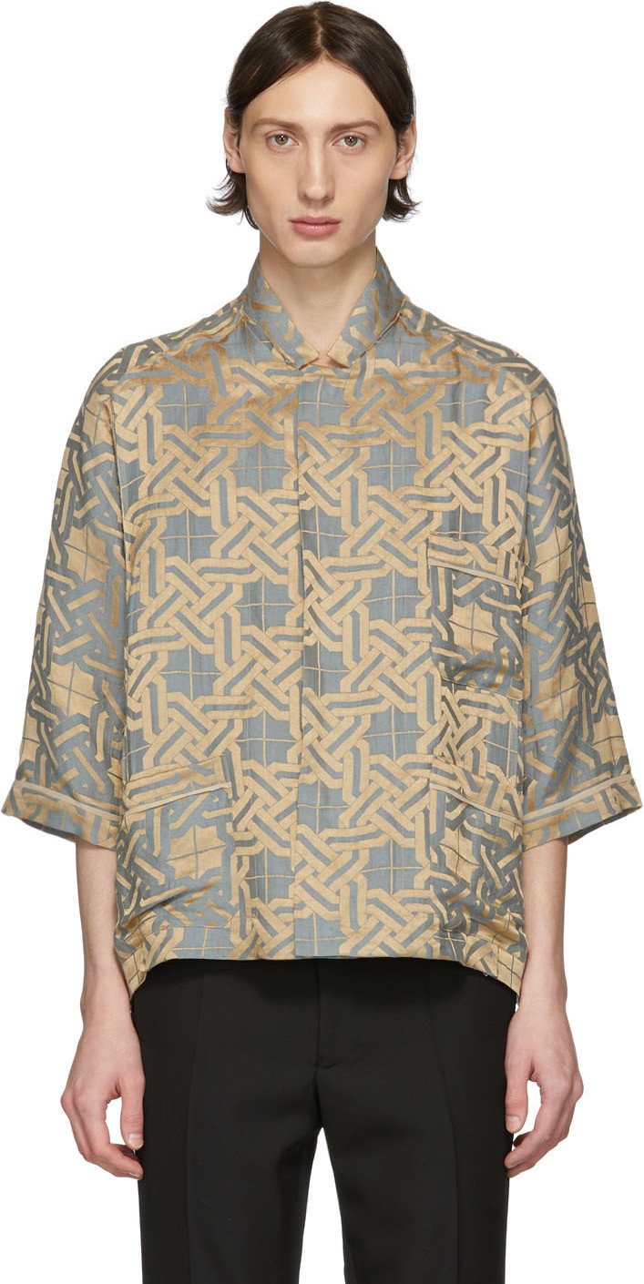 Haider Ackermann Grey Short Sleeve Pyjama Shirt