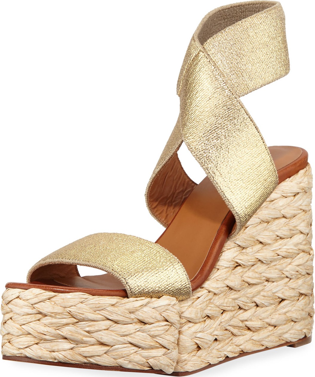 Robert Clergerie Aurore Wedge Metallic Sandals