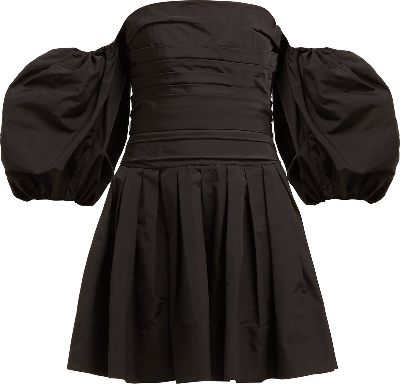 Valentino Off-the-shoulder cotton-blend mini dress