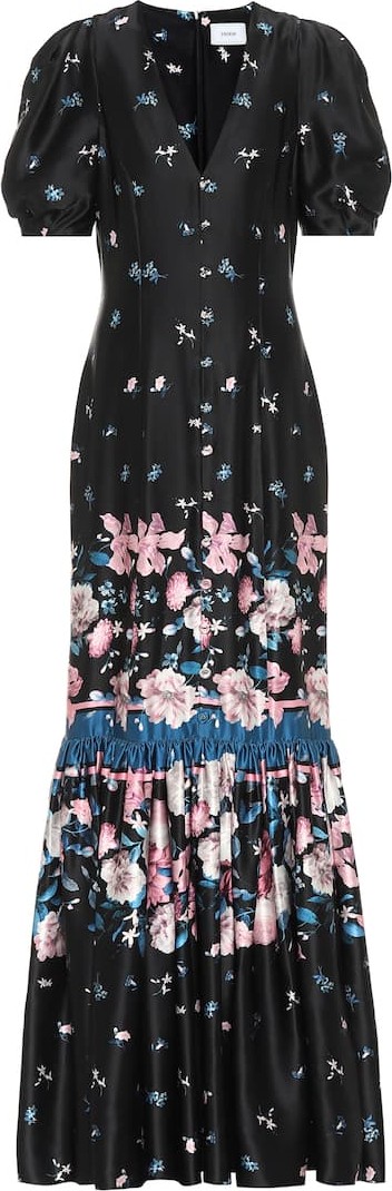 Erdem Rosetta floral silk-satin gown