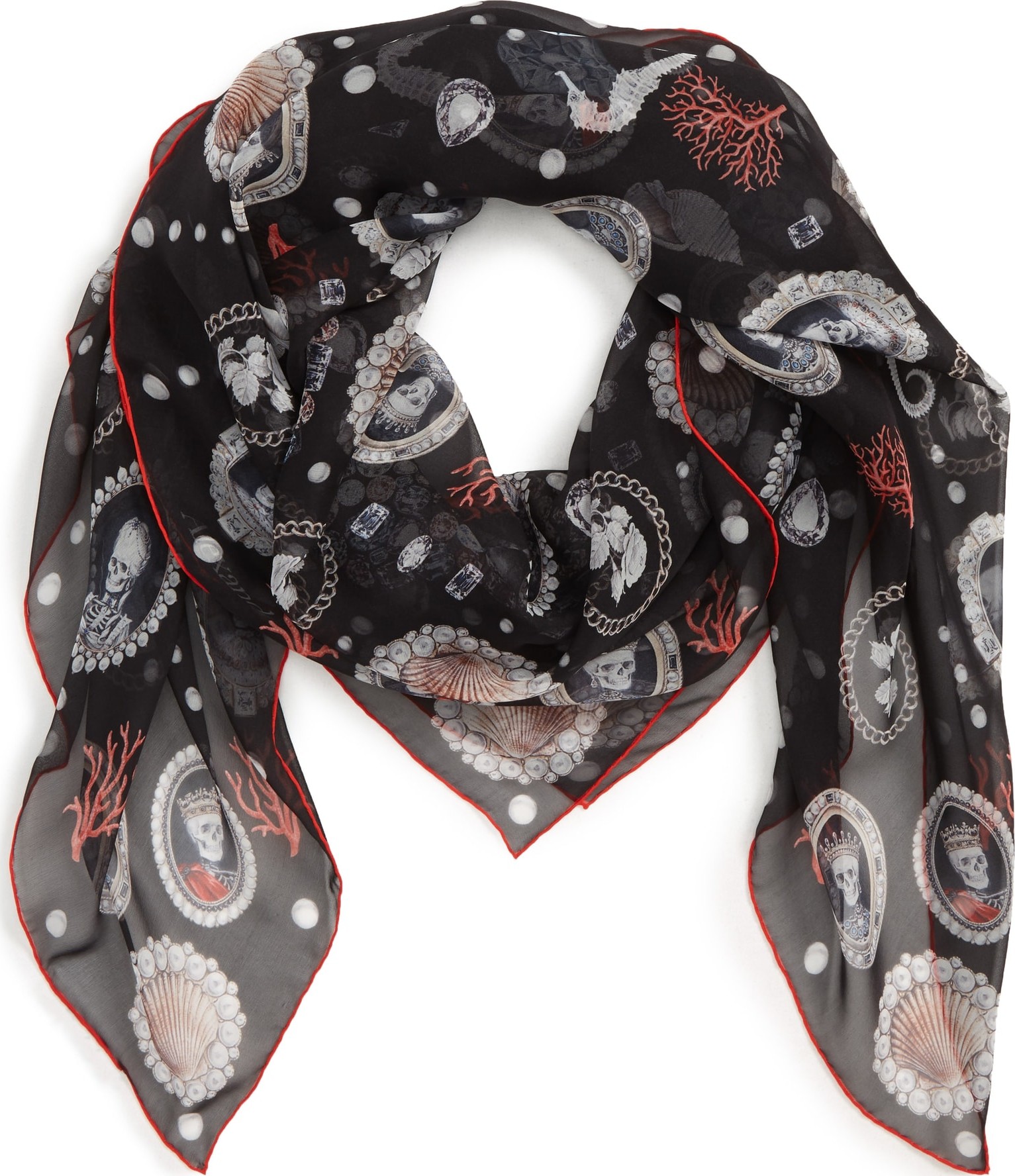 Alexander McQueen Lost at Sea Silk Scarf