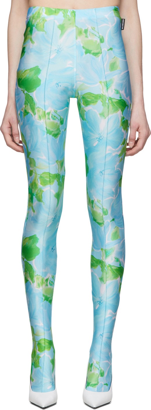 Balenciaga Blue & Green Dynasty Leggings