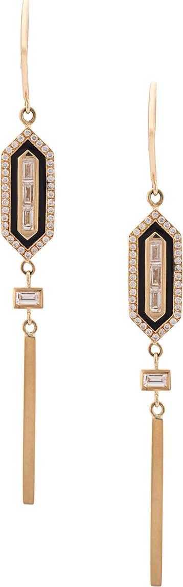 Azlee Diamond long enamel earings