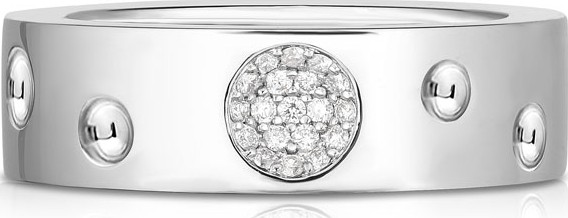 Roberto Coin Pois Moi Luna 18k White Gold Ring