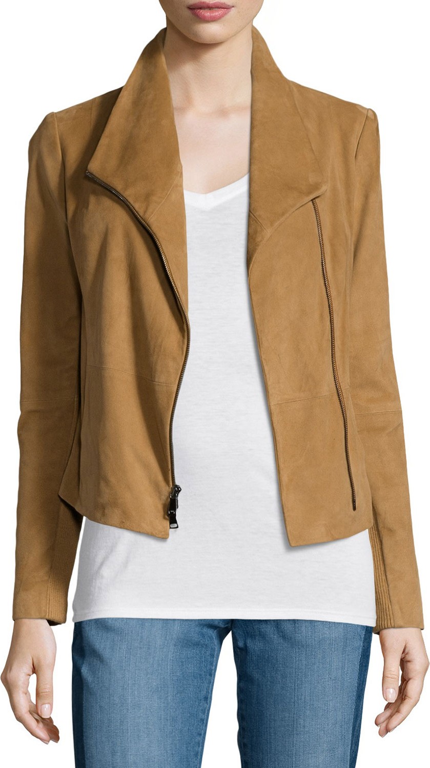 Vince Scuba-Style Suede Jacket