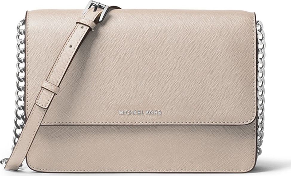 MICHAEL MICHAEL KORS Daniela Large Saffiano Crossbody Bag, Cement