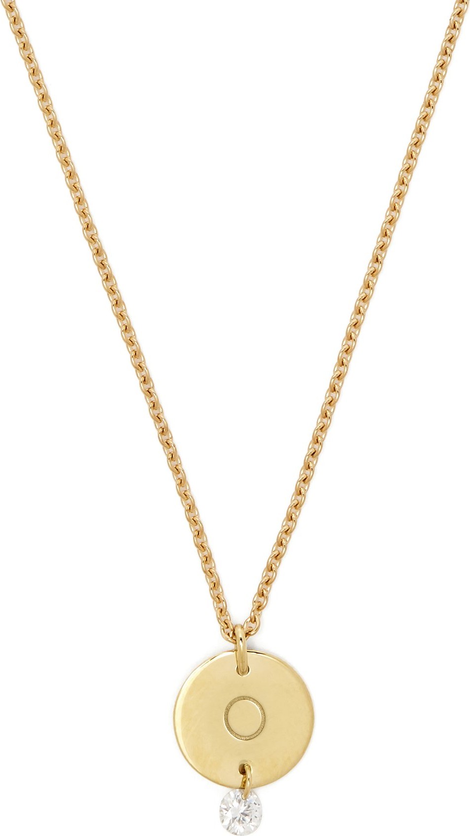 Raphaele Canot Set Free 18kt gold & diamond O-charm necklace