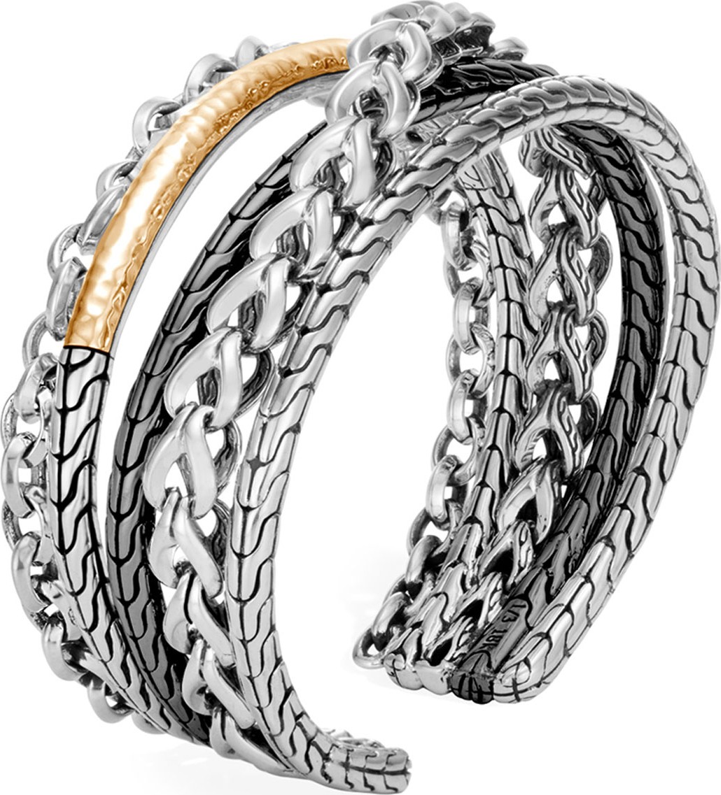 John Hardy Asli Classic Chain Crossover Flex Cuff Bracelet