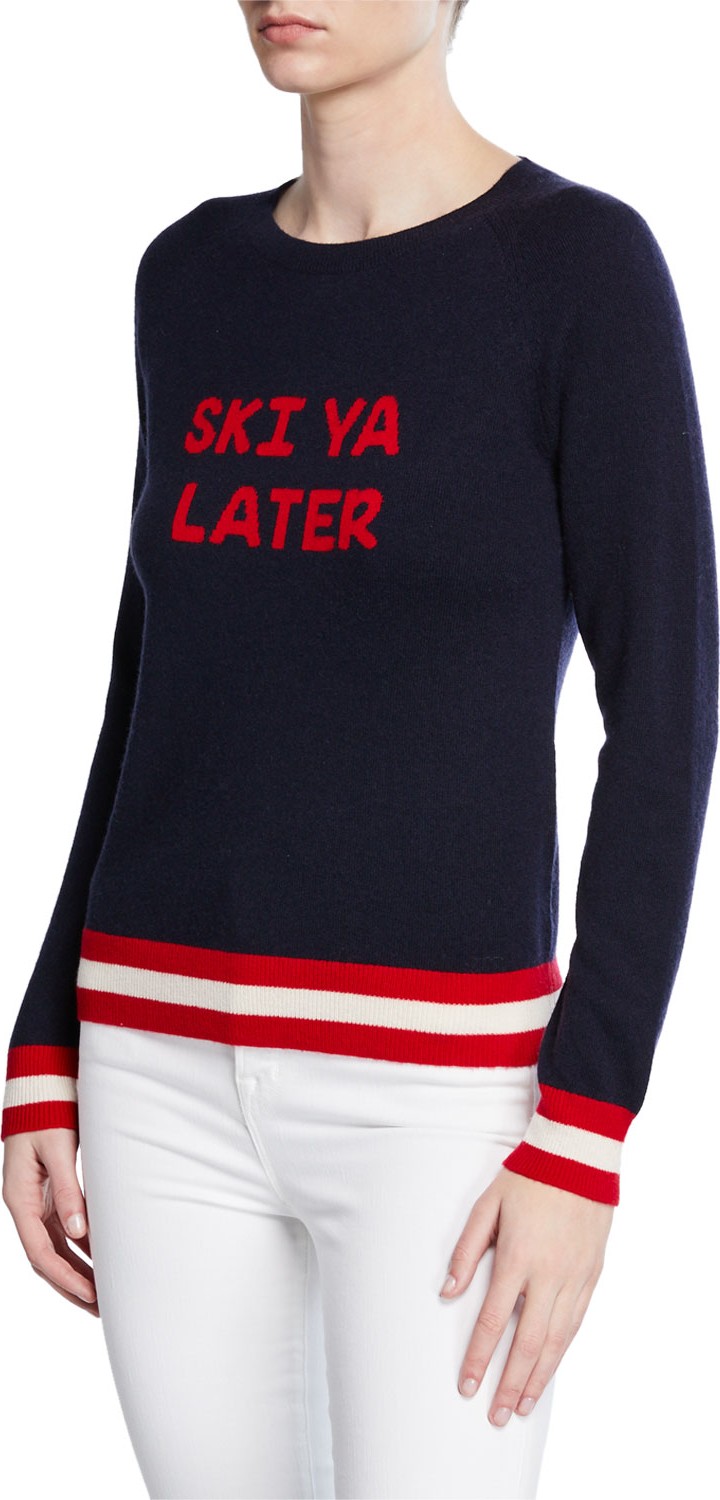 Chinti And Parker Ski Ya Later Striped Wool-Cashmere Sweater