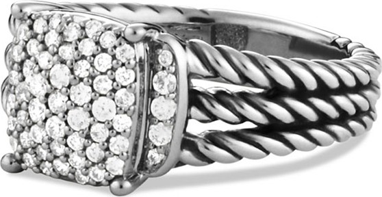 David Yurman Petite Wheaton Ring with Diamonds