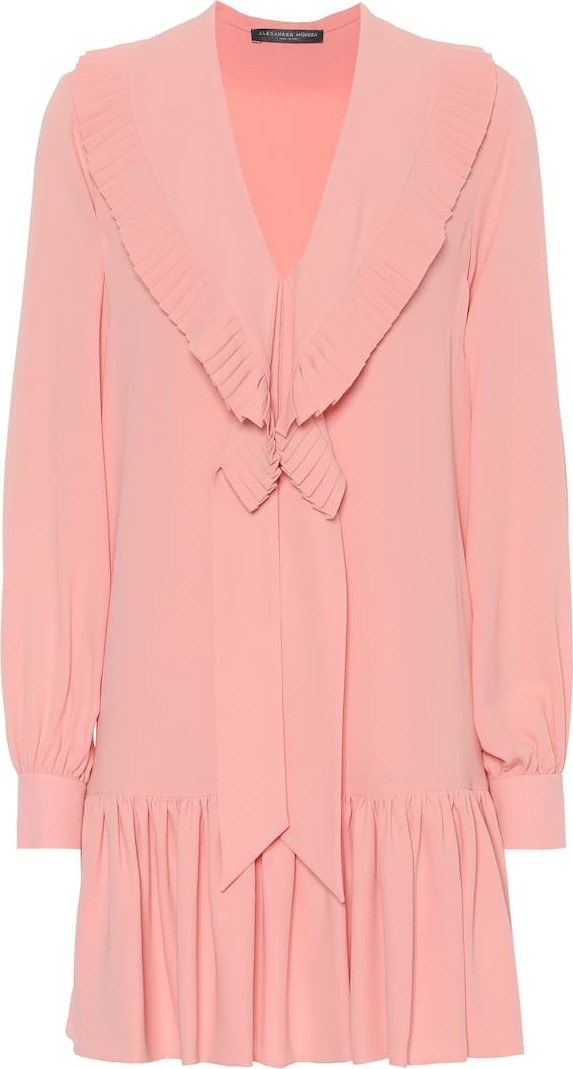 Alexander McQueen Silk crêpe minidress