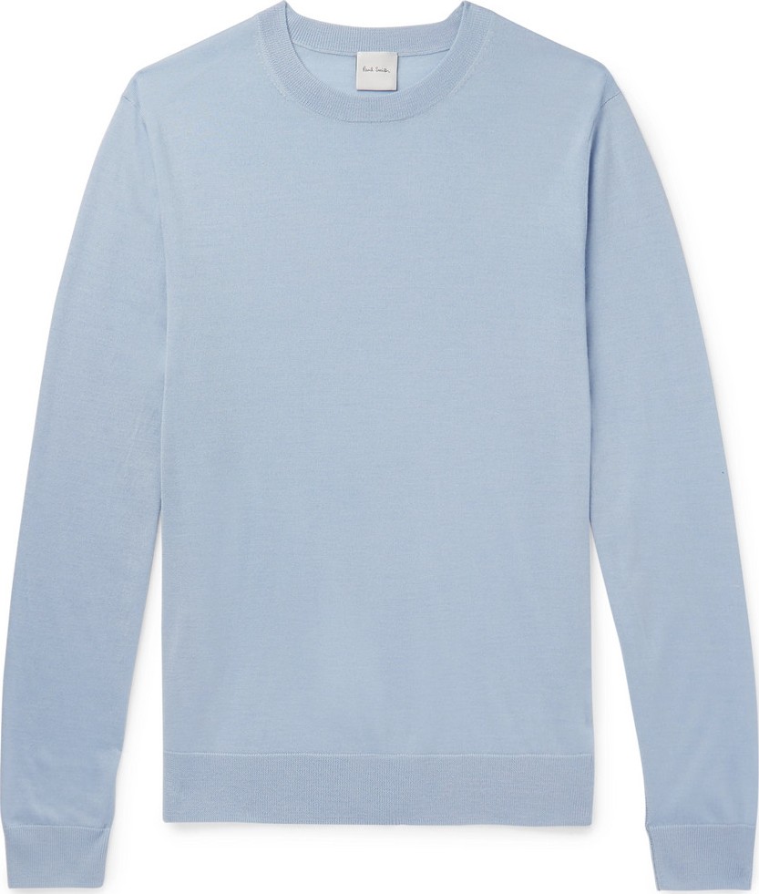 Paul Smith Contrast-Tipped Merino Wool and Silk-Blend Sweater