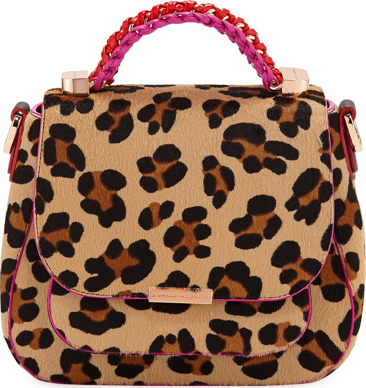 Sophia Webster Eloise Leopard-Print Crossbody Bag